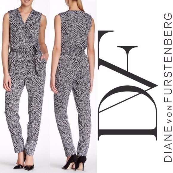 Diane Von Furstenberg Pants - Diane Von Furstenberg Rowena Jumpsuit 6 EUC